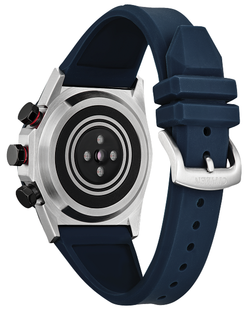 CZ Smart Hybrid Black Dial Silicone Strap JX2008 06E CITIZEN